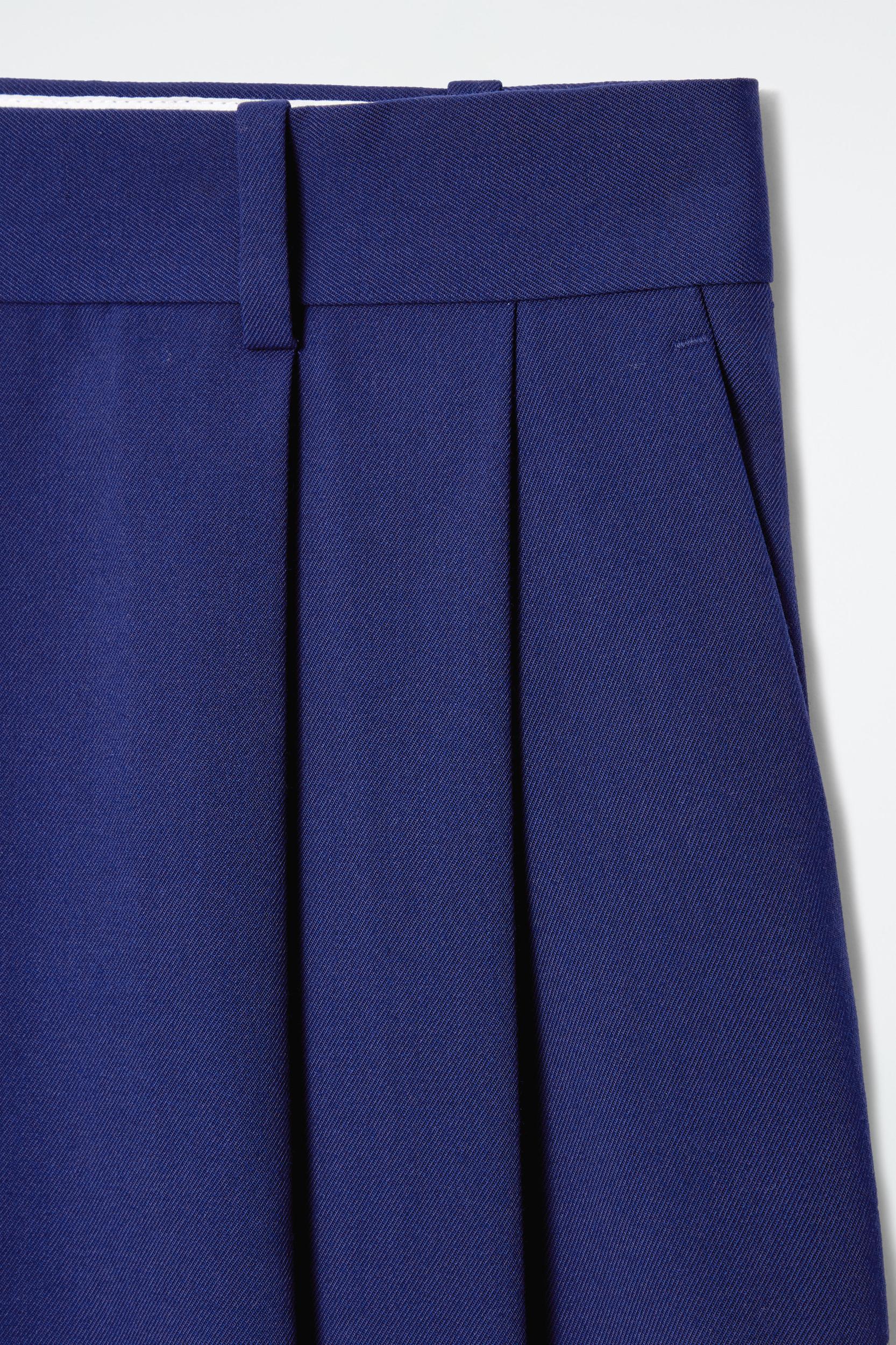 RELAXED TWILL WIDE-LEG PANTS Product Image