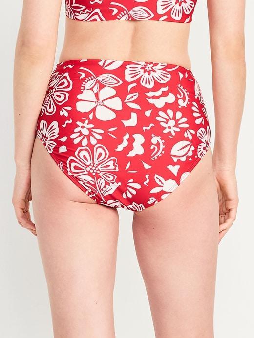 High-Waisted French-Cut Bikini Swim Bottoms Product Image