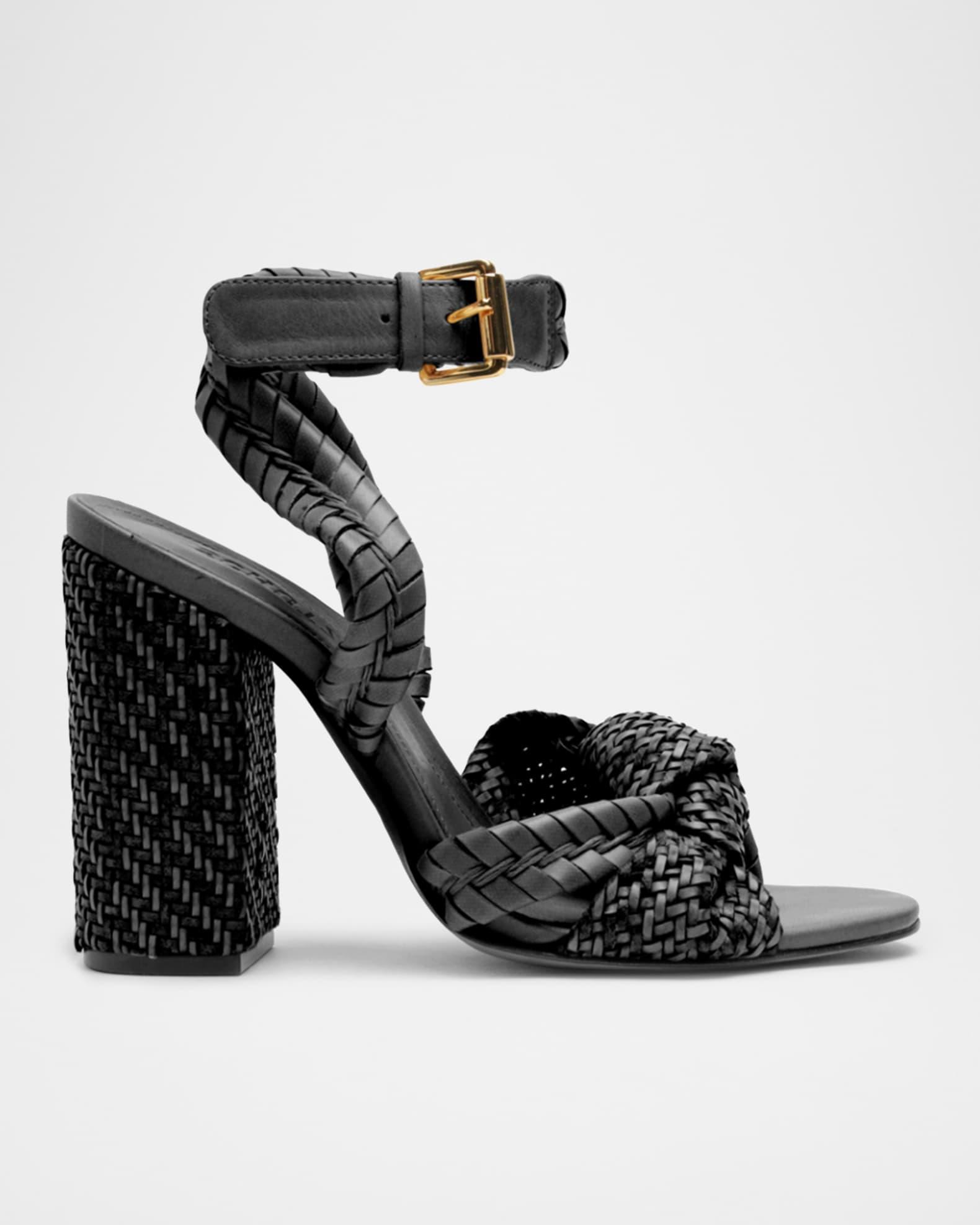 Khari Knotted Leather Ankle-Strap Sandals Product Image
