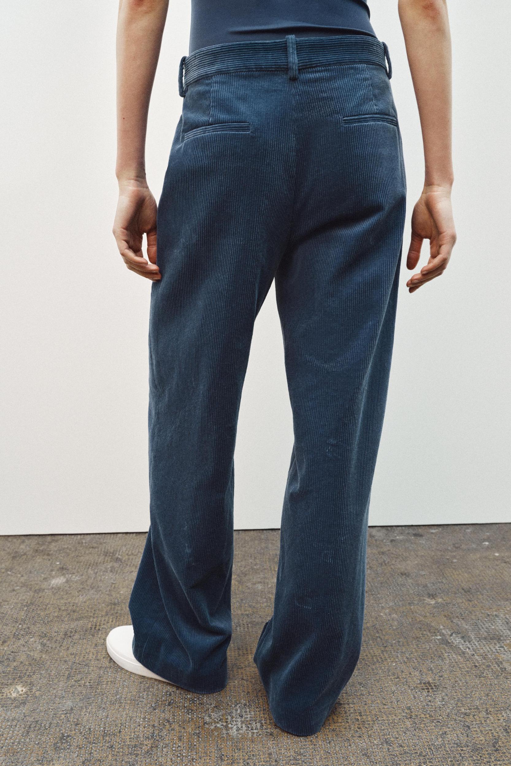 STRAIGHT LEG CORDUROY PANTS ZW COLLECTION Product Image