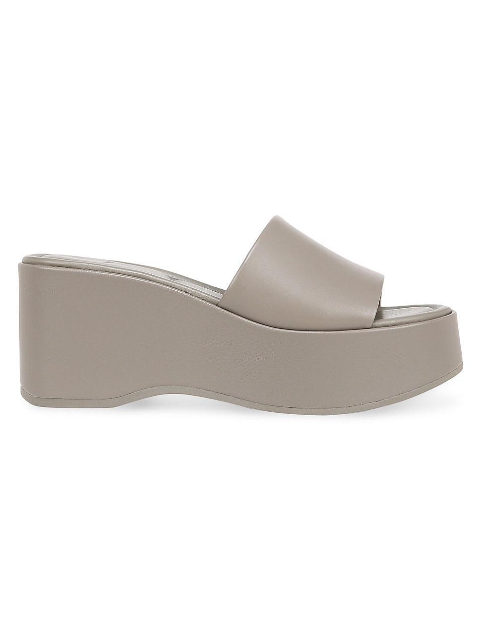 Vince Womens Polina Leather Platform Slide Sandals Product Image
