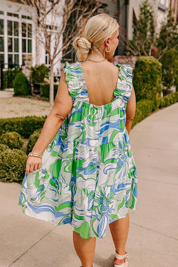 Popular Retreat Mini Dress in Kelly Green Curves Product Image