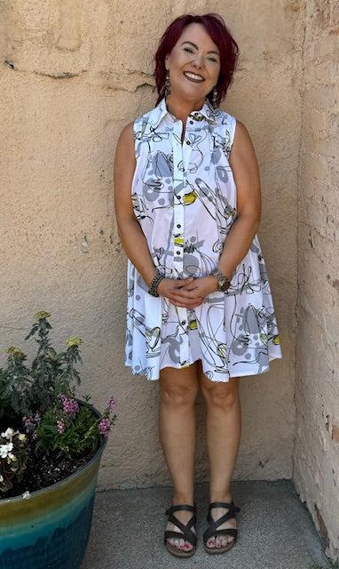 62650   LaDonna Button Down Tunic/Dress by Ever Sassy - Dolcezza Product Image