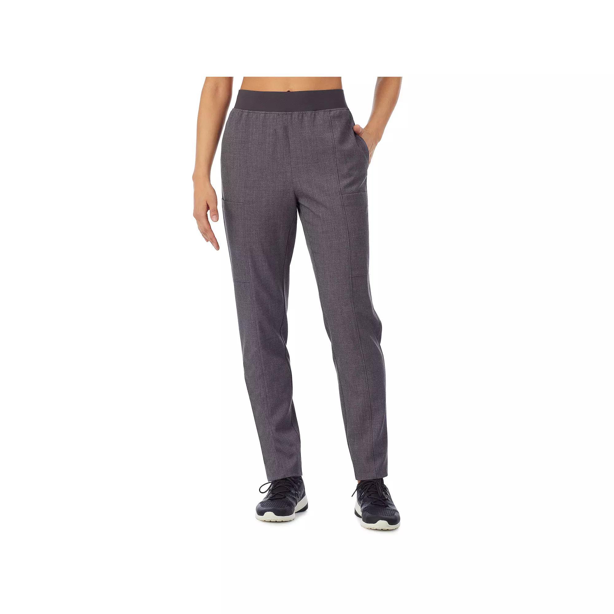 Women's Cuddl Duds® Scrubs 4-Pocket Slim Pants, Size: Large, Navy Grey Product Image