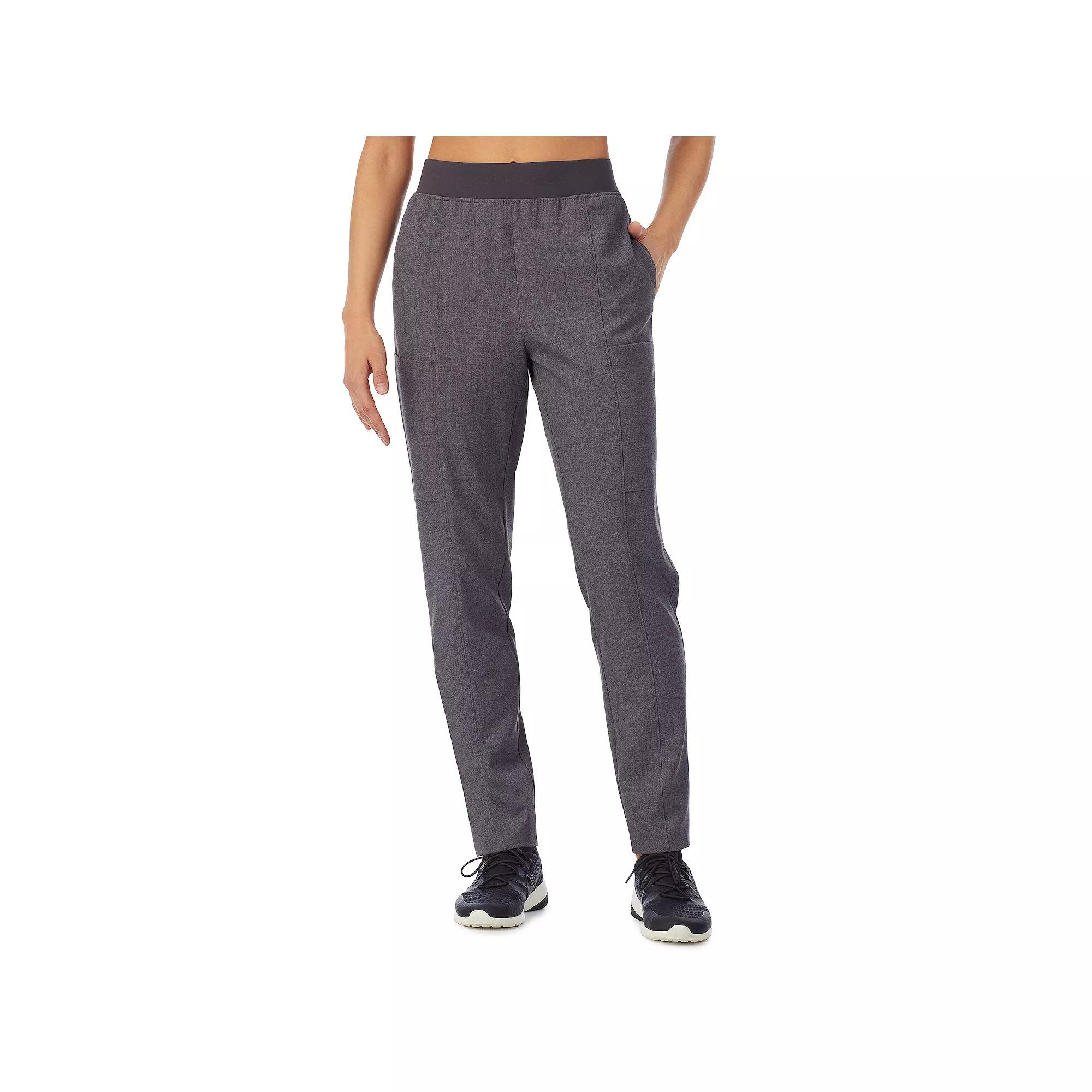 Women's Cuddl Duds® Scrubs 4-Pocket Slim Pants, Size: Large, Navy Grey Product Image
