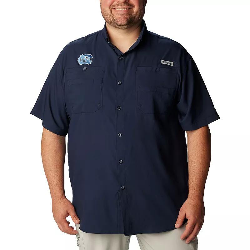 Men's Columbia Navy North Carolina Tar Heels Big & Tall Collegiate Tamiami Button-Down Shirt, Size: 3XLT, Blue Product Image
