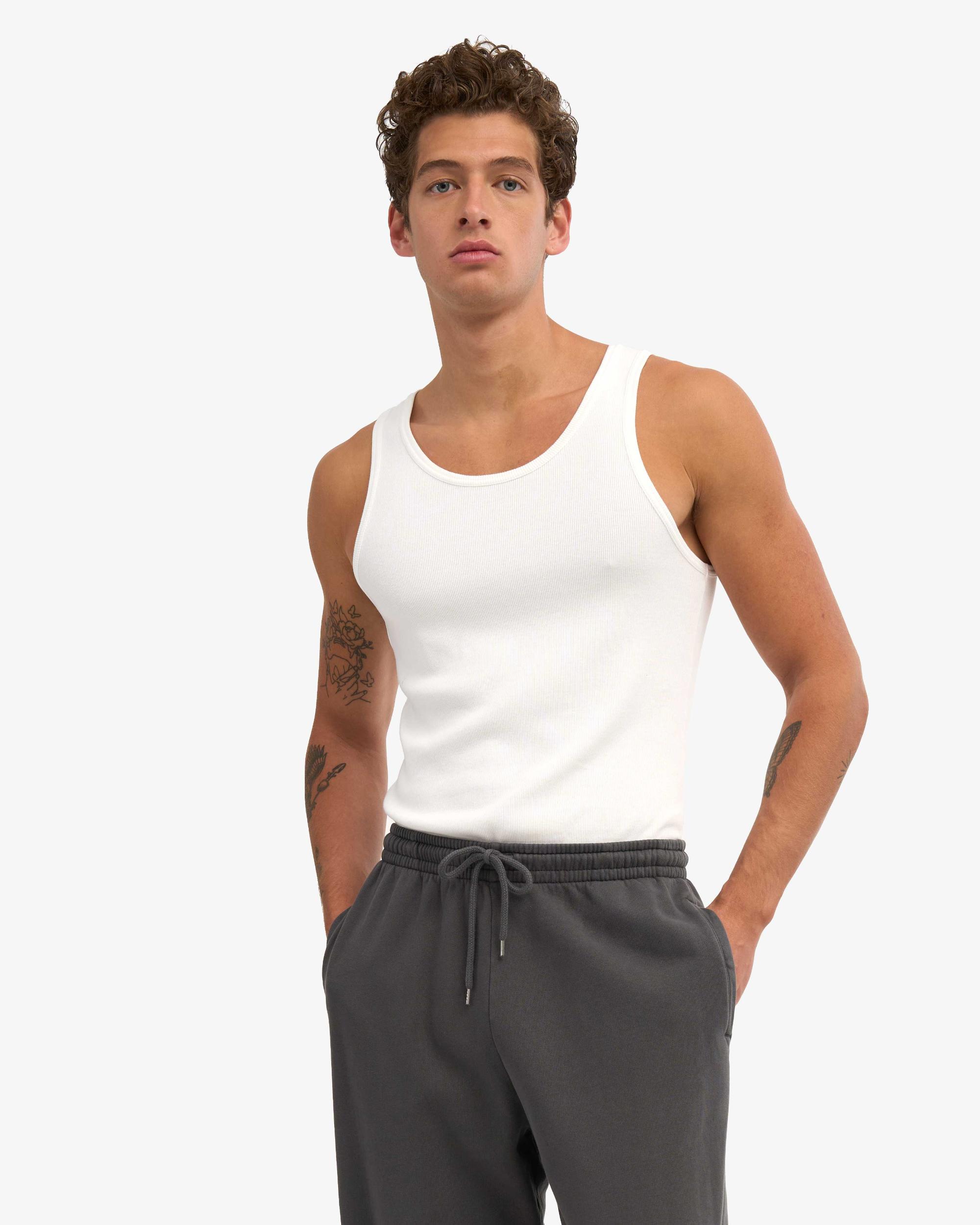 Organic Rib Tank Top - Optical White Product Image