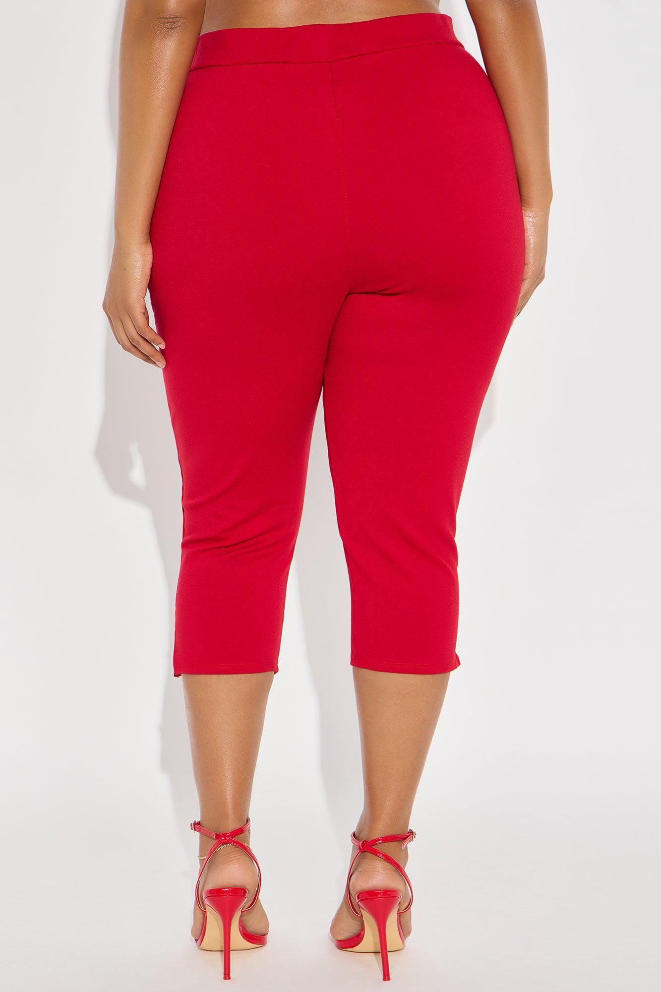 Take A Bow Capri Legging - Red Product Image