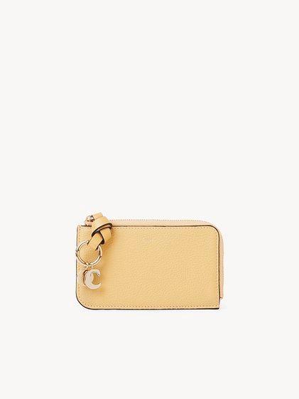 Alphabet wallet in grained leather Product Image