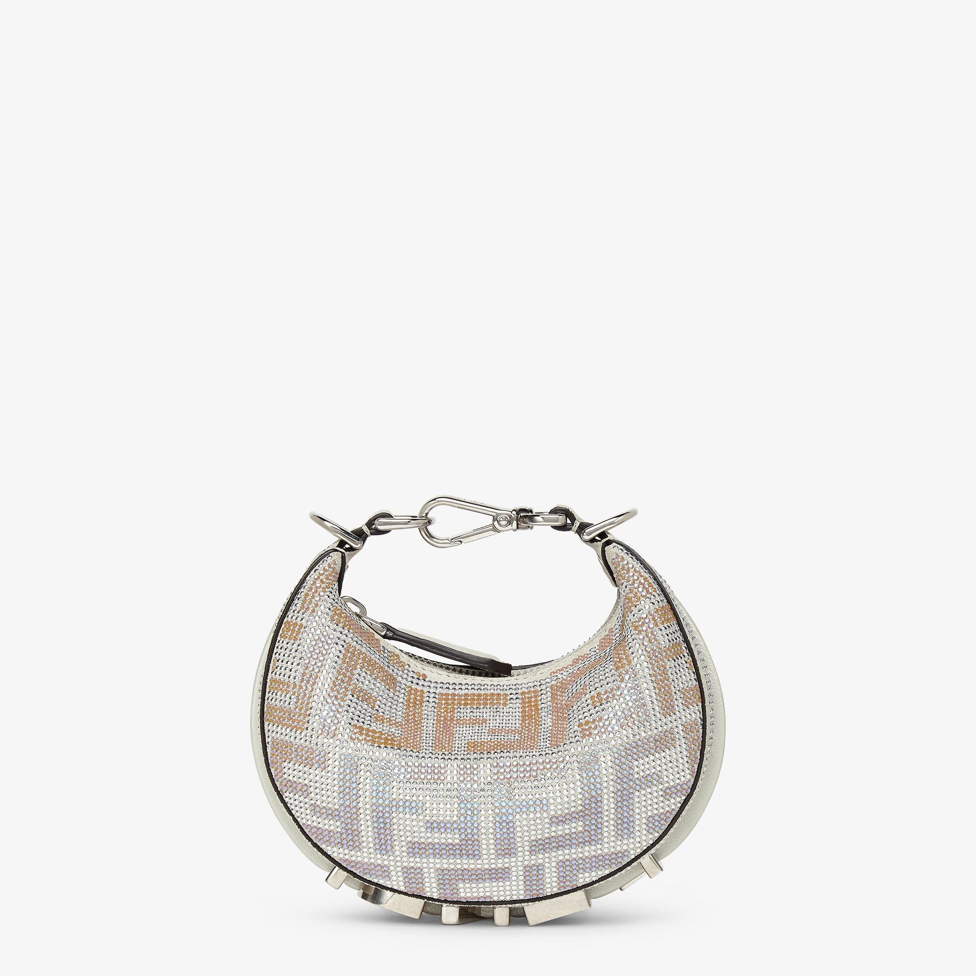 Nano FendigraphySilver charm with iridescent crystal FF Product Image