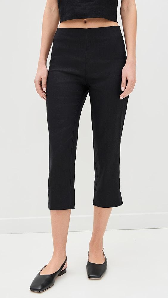 Reformation Petra Linen Pedal Pusher Pants | Shopbop Product Image