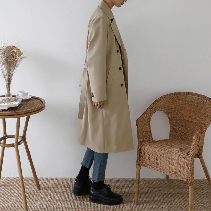 RT No. 2794 LIGHT BROWN TRENCH COAT Product Image