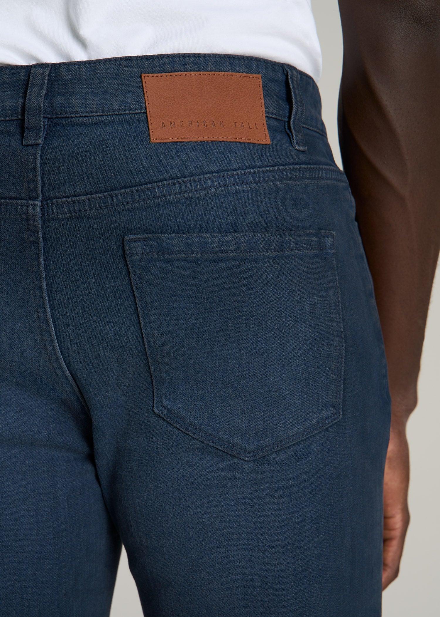 Dylan Slim Fit Jeans for Tall Men in Faded Blue Black Product Image