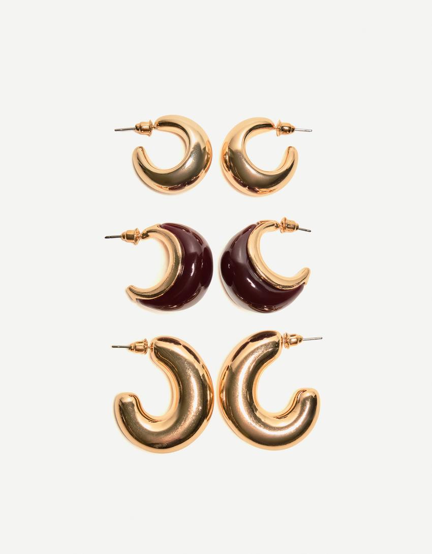 3-pack of combined earrings Product Image