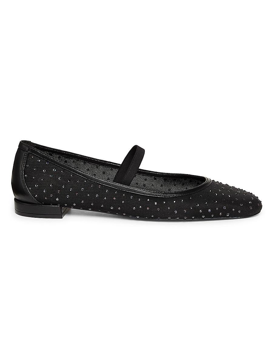 Stuart Weitzman Womens Arabella Embellished Flats Product Image