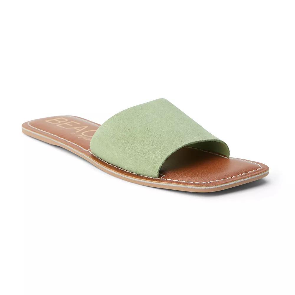 Beach by Matisse Bali Women's Suede Slide Sandals, Size: 7, Green Product Image