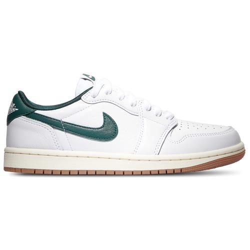 Jordan Womens Jordan AJ 1 Low OG - Womens Basketball Shoes White/Oxidized Green/Sail Product Image