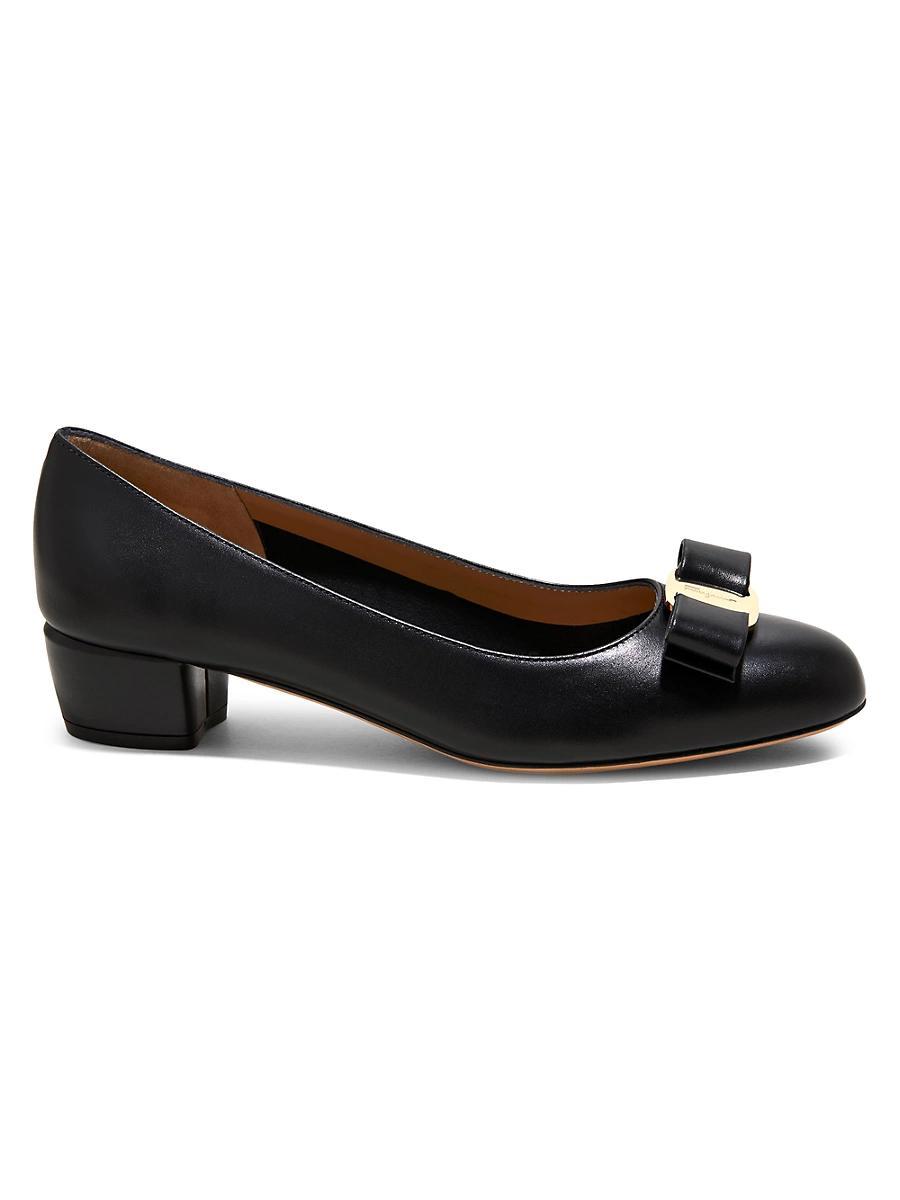 Ferragamo Womens Vara Leather Pumps Product Image