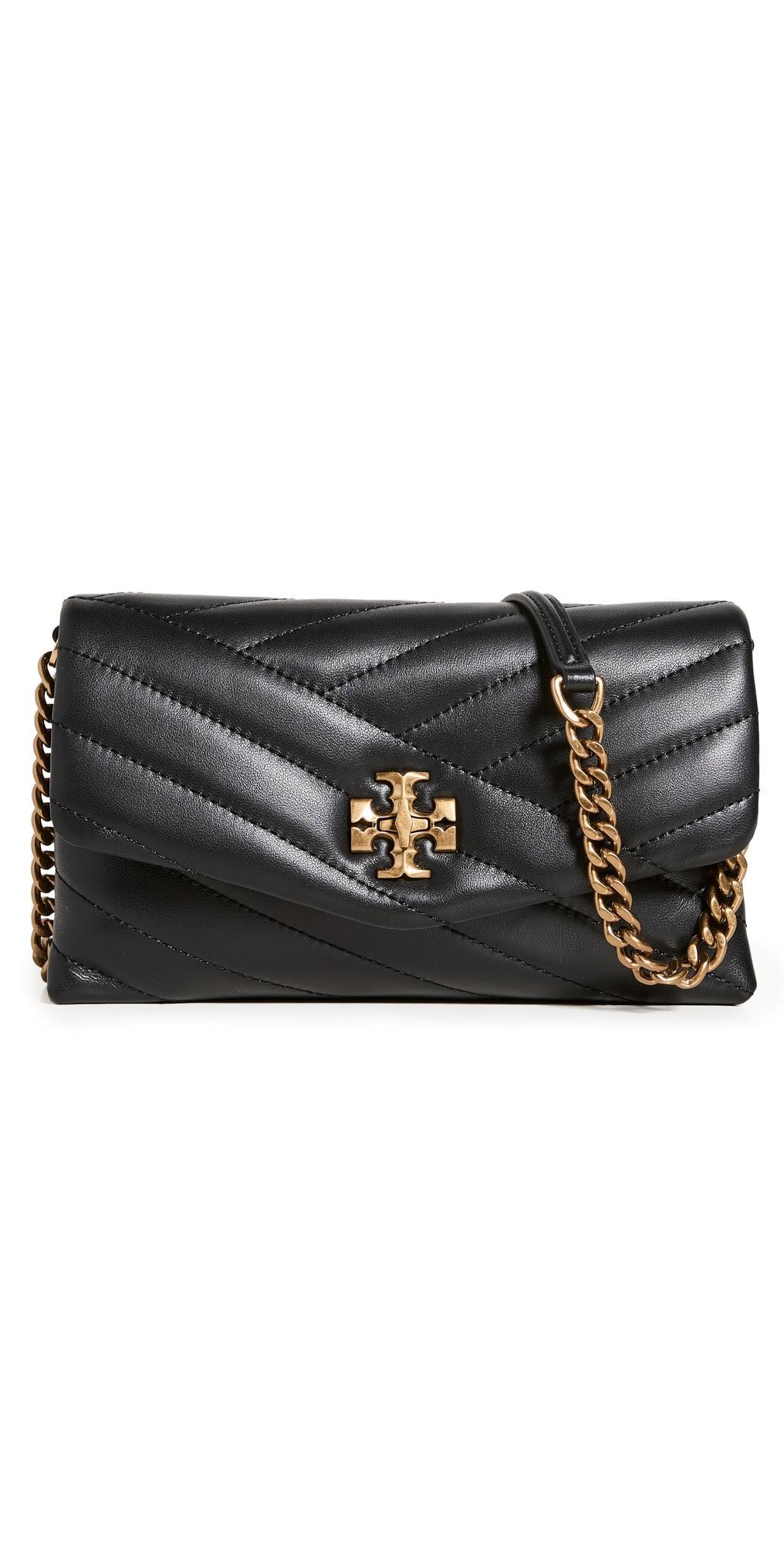 Womens Kira Chevron Leather Chain Wallet Product Image