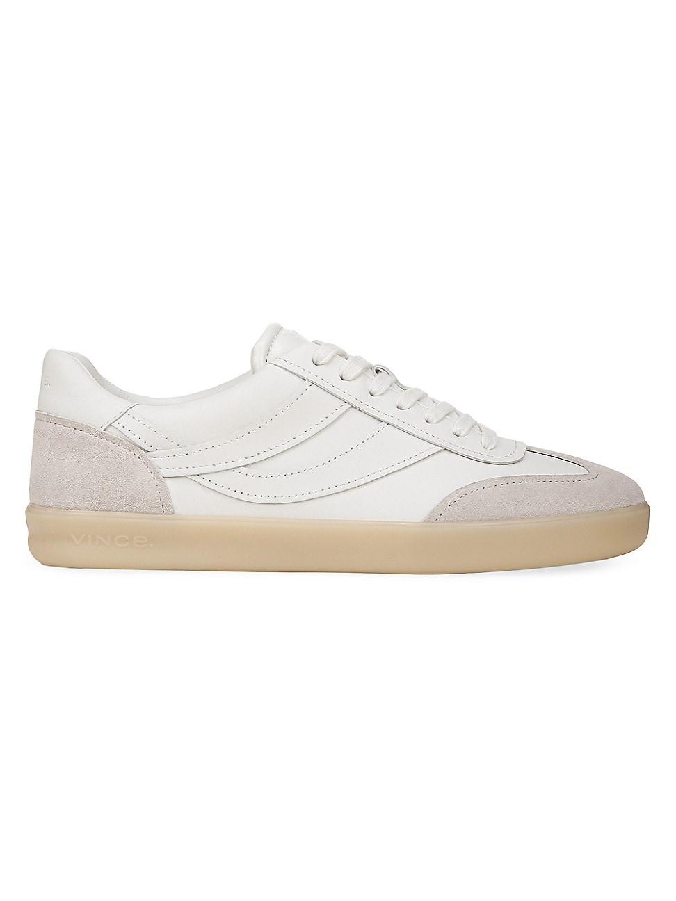 Vince Mens Oasis Leather Lace Up Sneakers Product Image