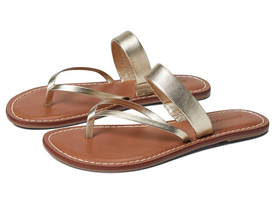 Womens Leia Metallic Leather Thong Sandals Product Image