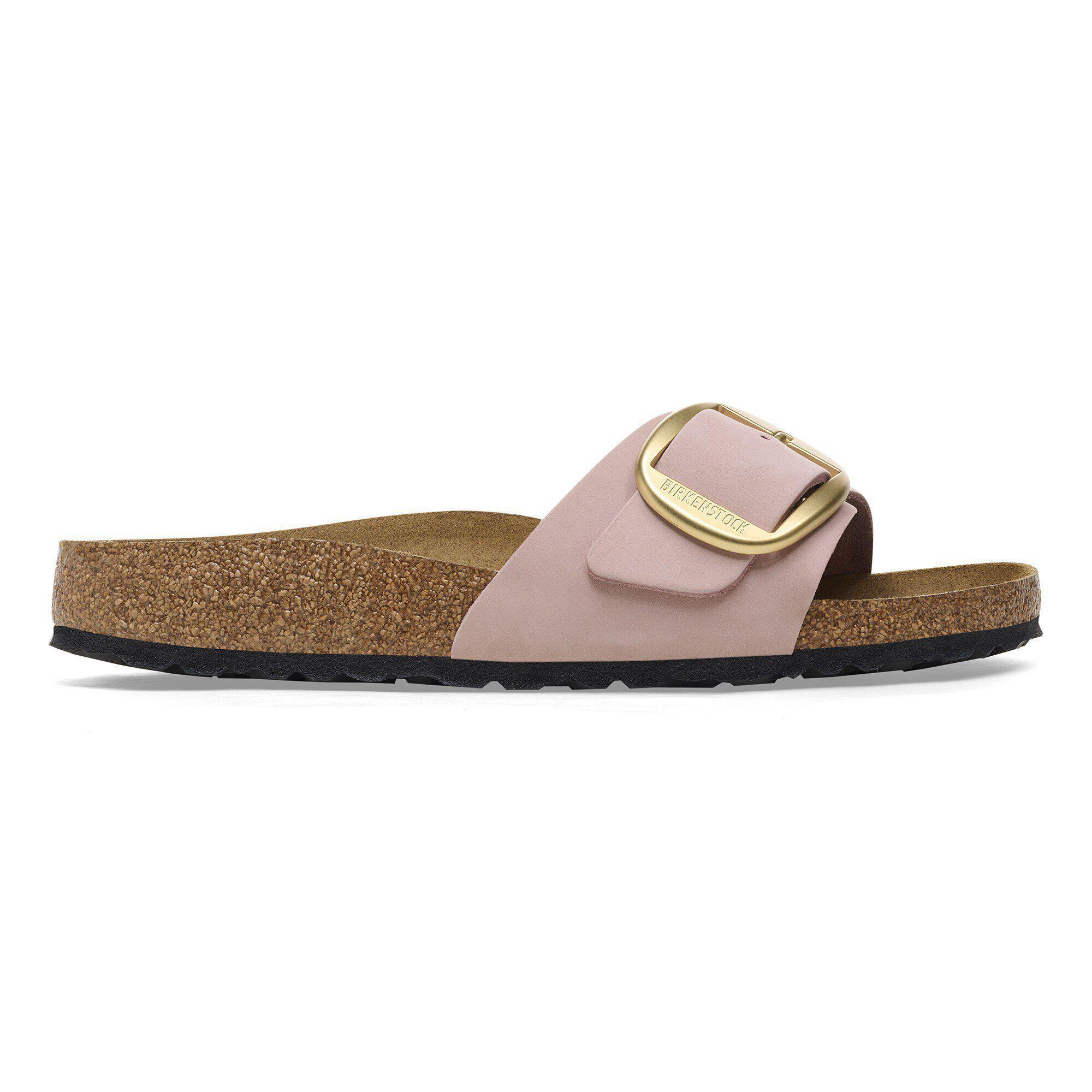 Madrid Big Buckle Nubuck Leather Ecru Product Image
