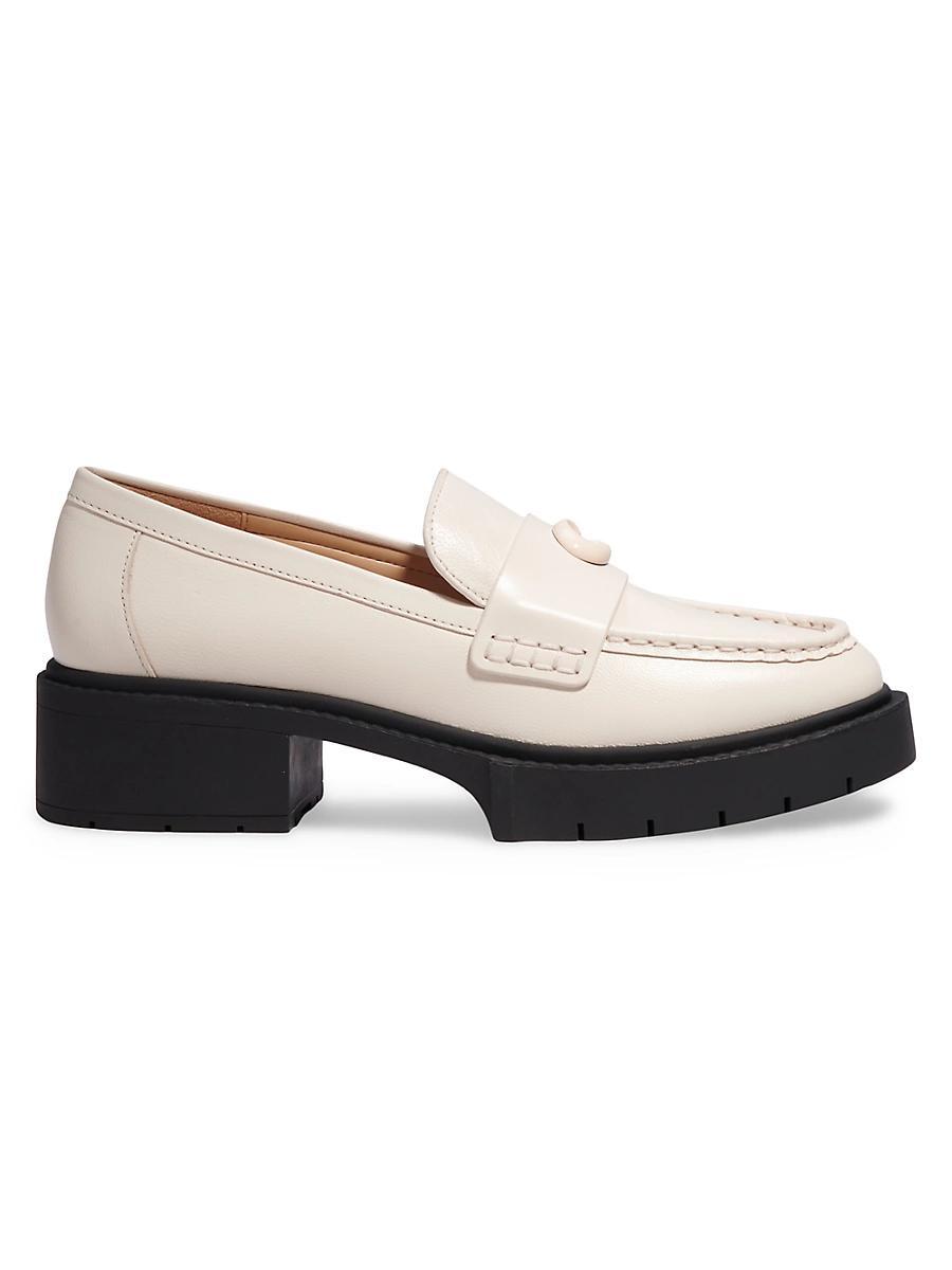 COACH Leah Leather Chunky Platform Loafers Product Image