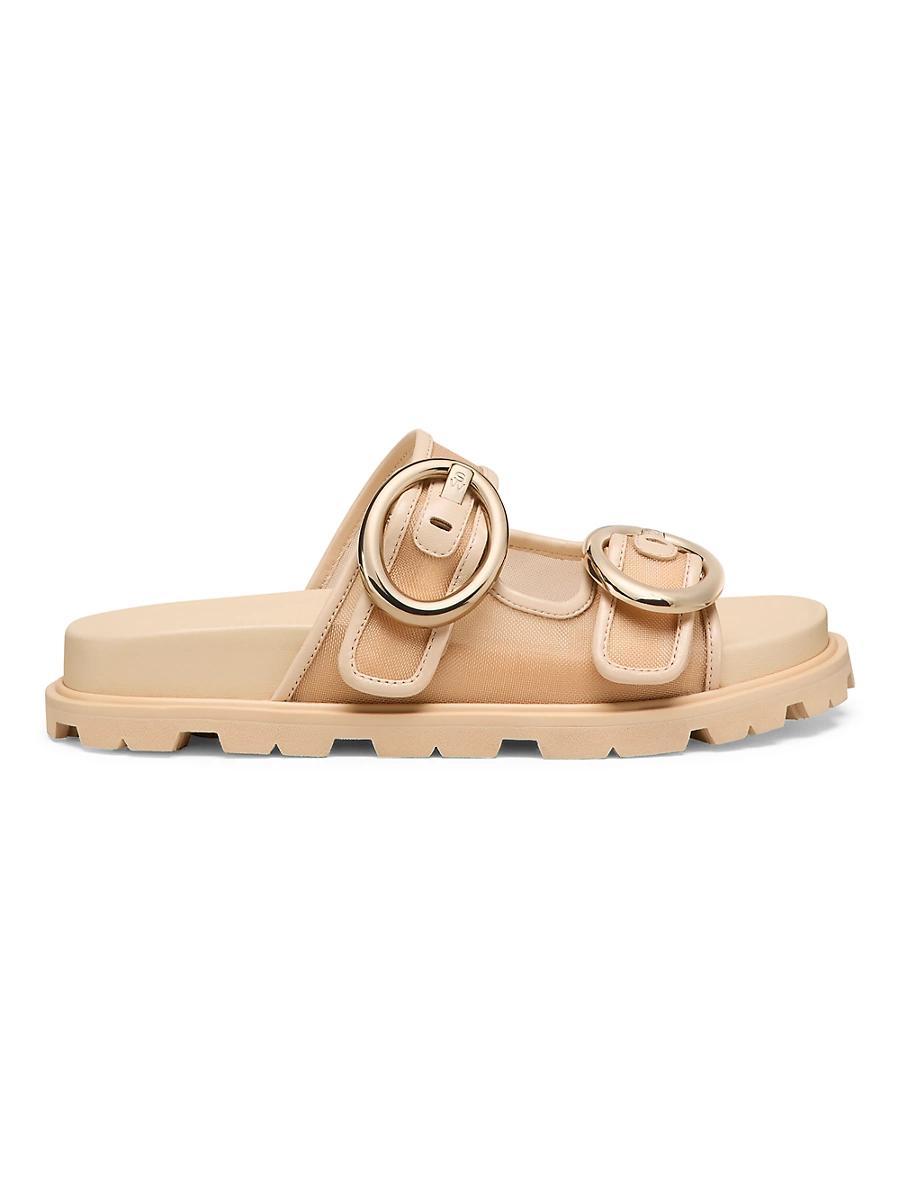 Womens Benni Buckle-Detailed Mesh Slide Sandals Product Image