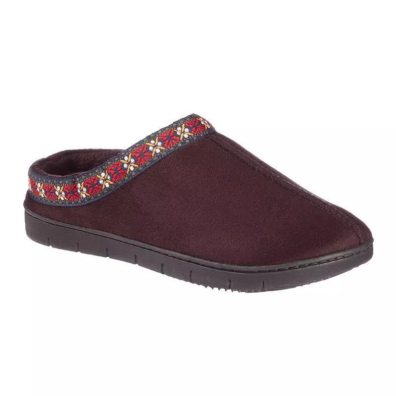 isotoner Clara Microsuede Memory Foam Women's Clog Slippers, Size: Small, Raisin Product Image