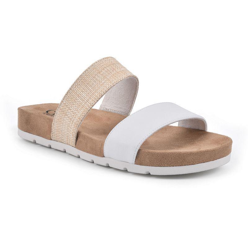 Cliffs by White Mountain Tahlie Women's Slide Sandals, Size: 8, White Es Print Product Image