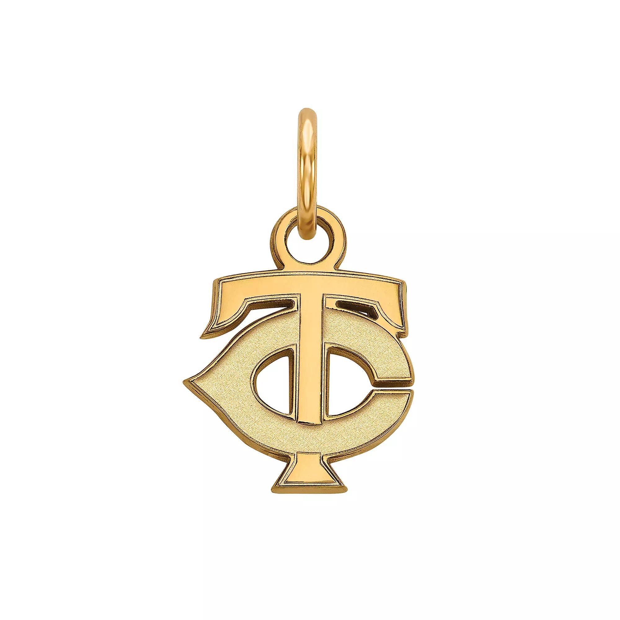 LogoArt Sterling Silver Minnesota Twins Extra-Small Pendant, Women's, Size: 16 mm, Gold Tone Product Image