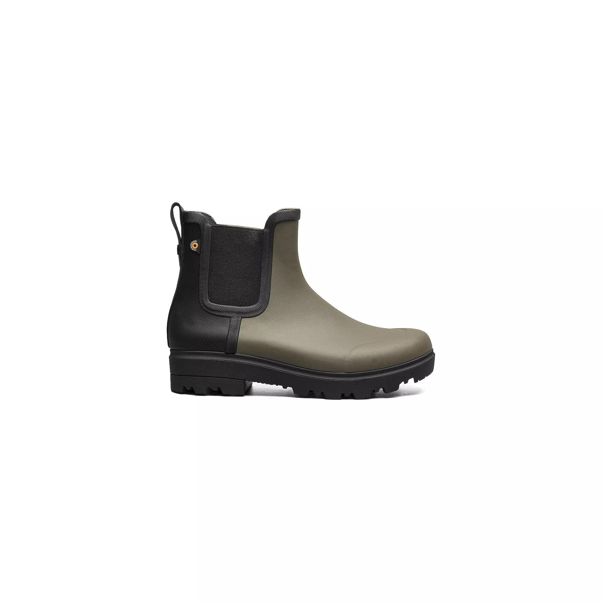Bogs Holly Womens Chelsea Rain Boots Green Product Image