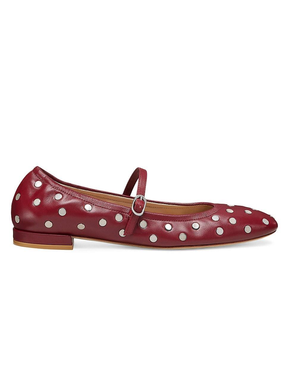 Stuart Weitzman Womens Claris Studded Ballet Flats Product Image