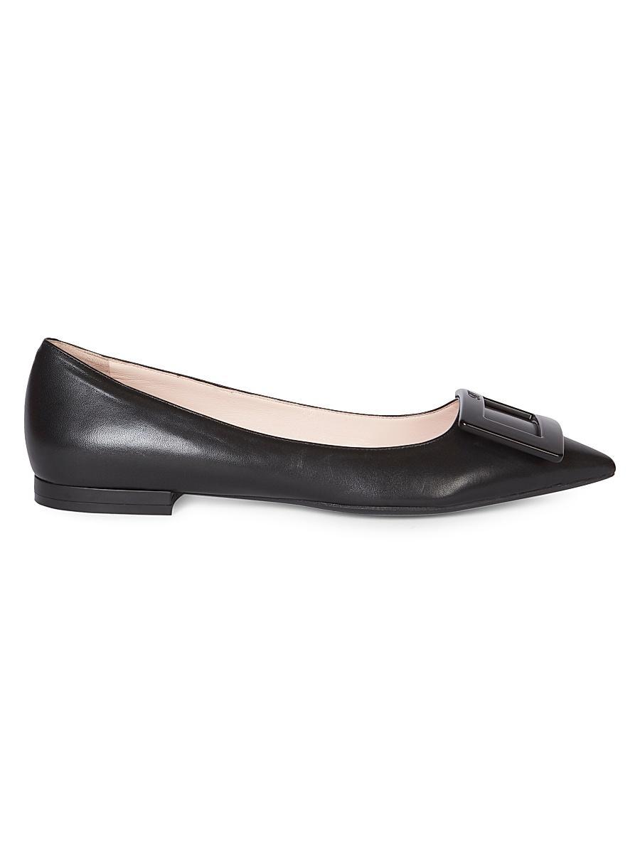 Gommettine Leather Ballet Flats with Tonal Buckle Product Image