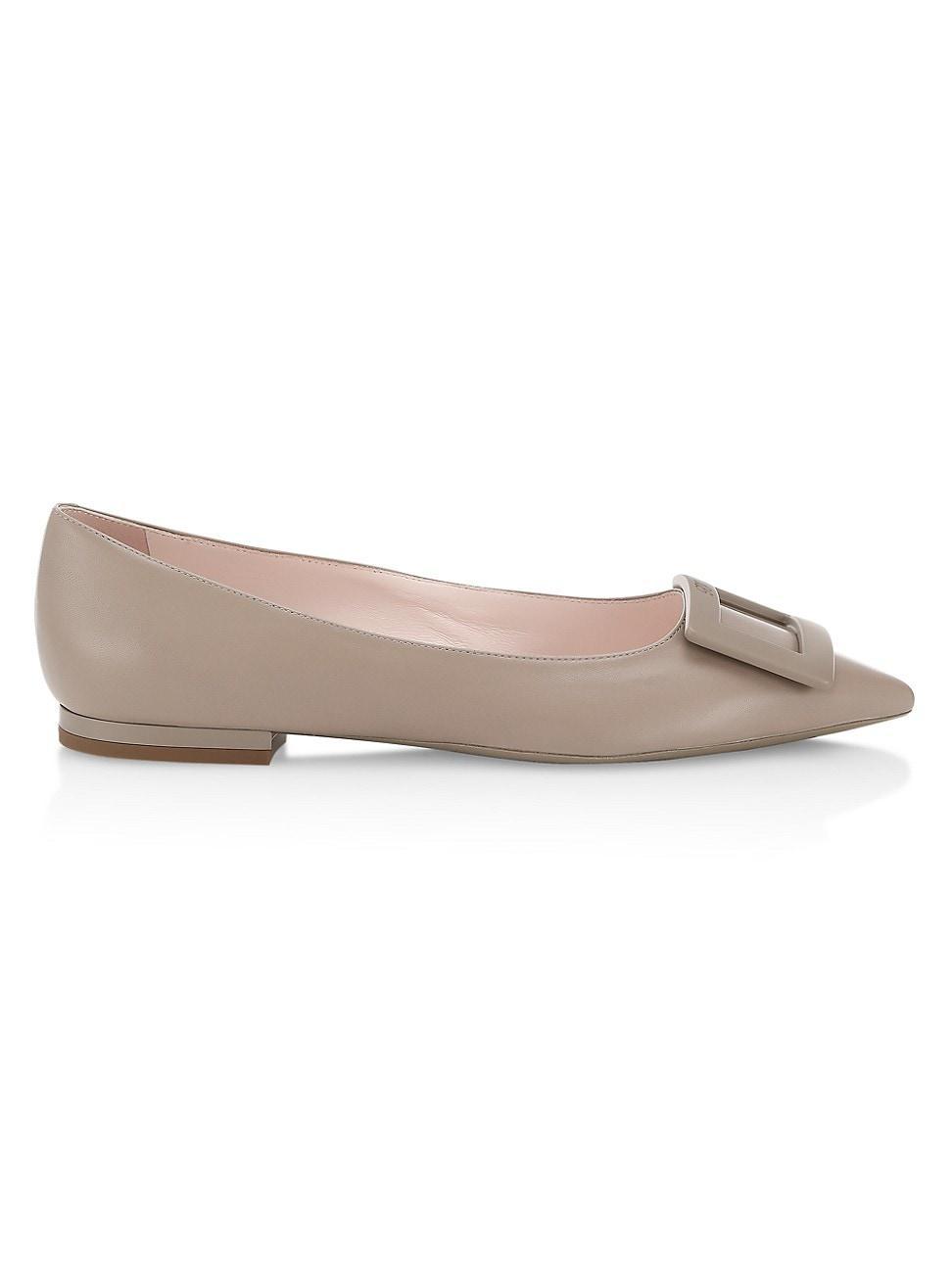 Womens Gommettine Leather Flats Product Image