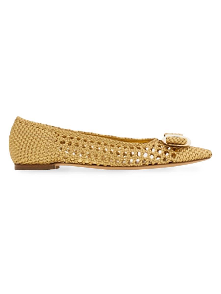 Ferragamo Womens Zia Woven Flats Product Image