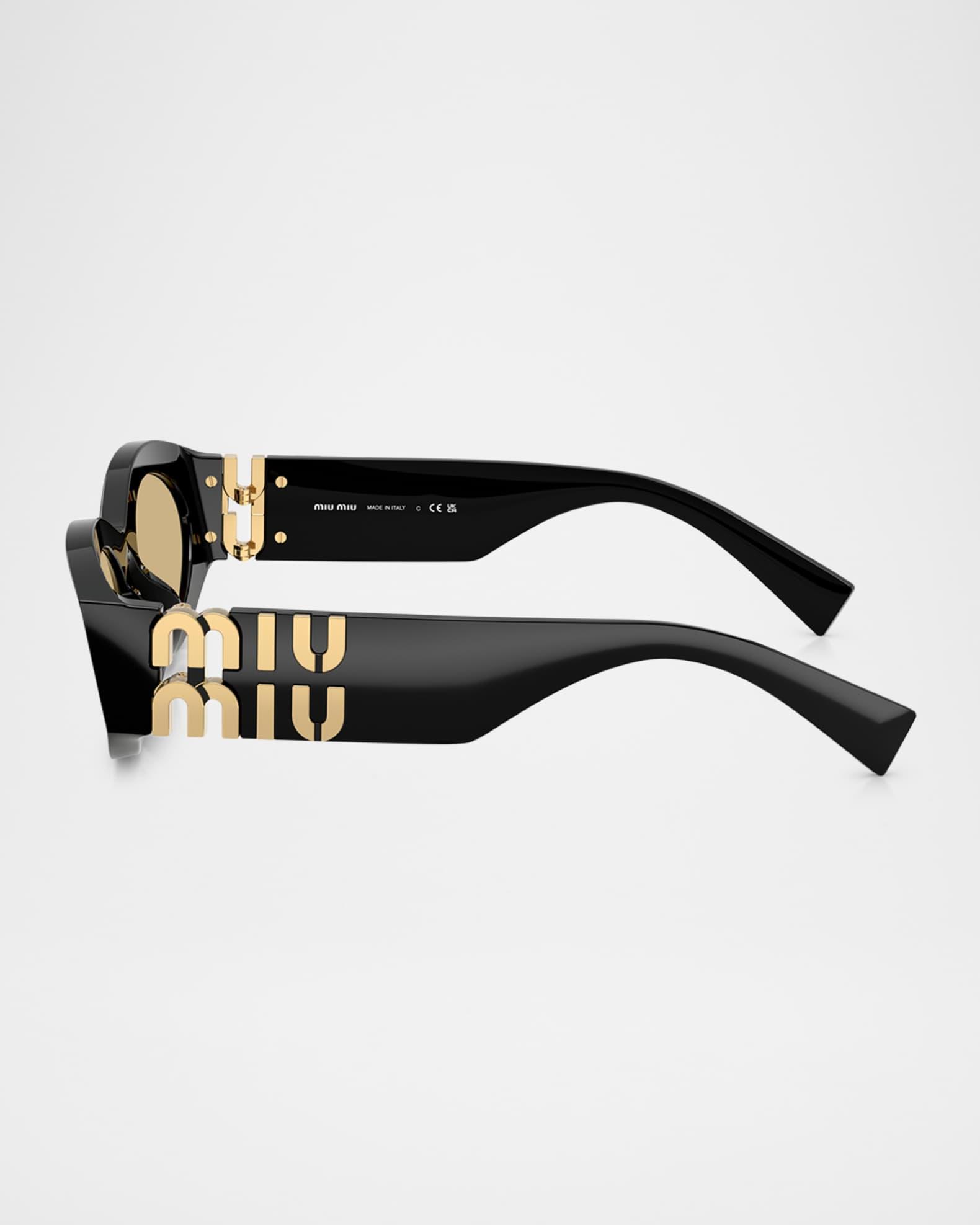 MU 11WS Acetate Oval Sunglasses Product Image