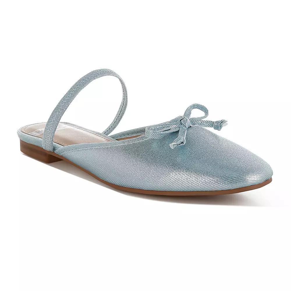 Rag & Co Opalia Women's Glitter Bow Mules, Size: 5, Baby Blue Product Image