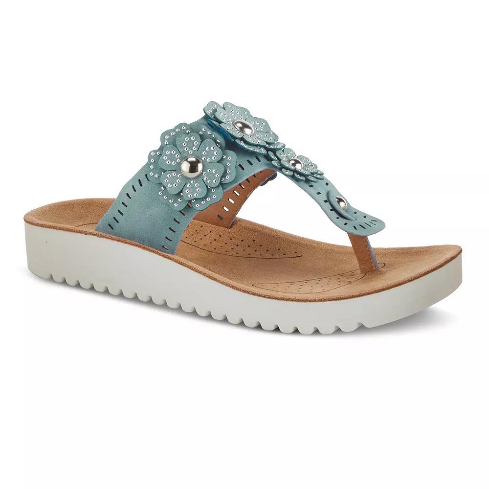 Flexus by Spring Step Bayview Women's Thong Sandals, Size: 40, Blue Product Image