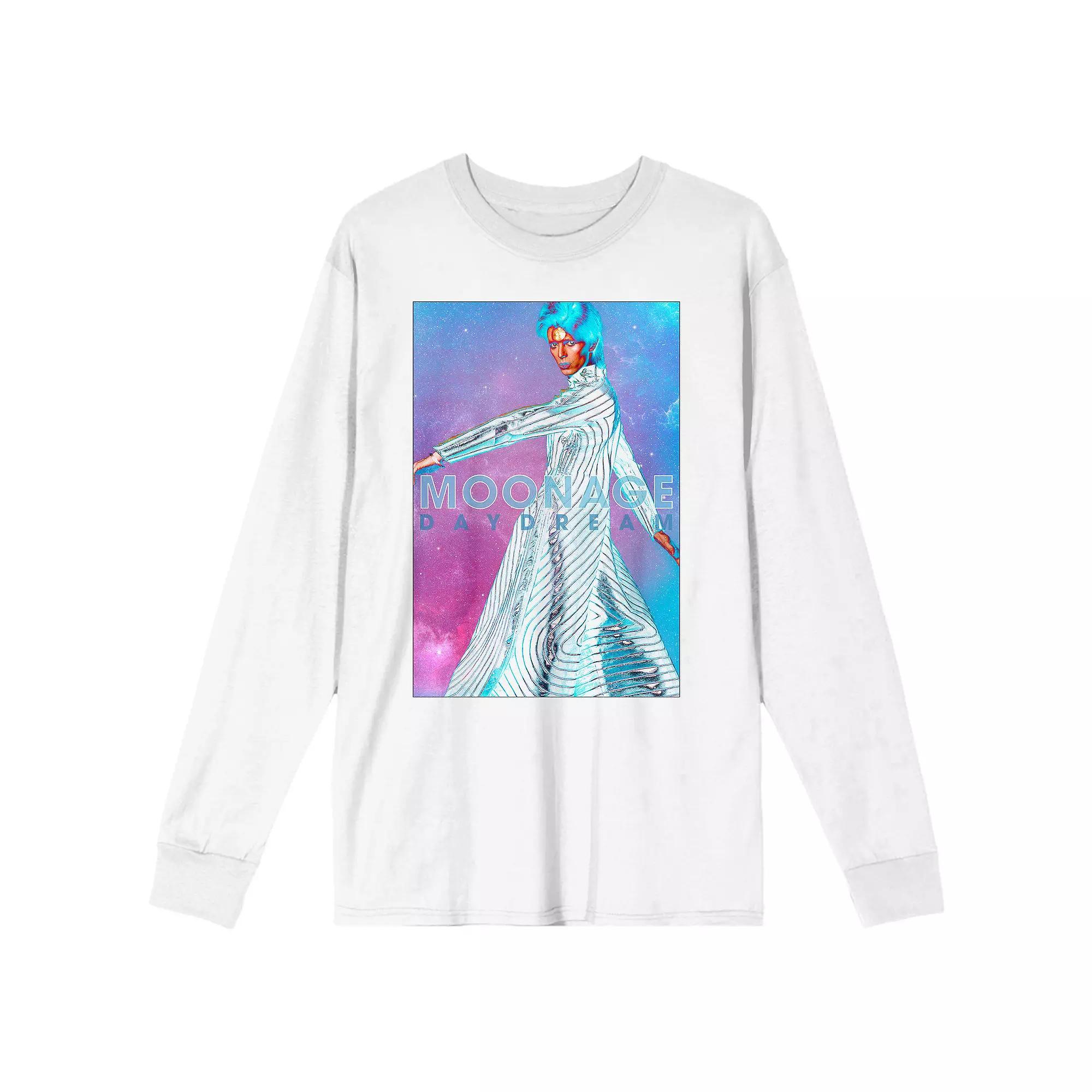 Men's David Bowie Moonage Daydream Colored Smoke Graphic Tee, Size: Medium, White Product Image