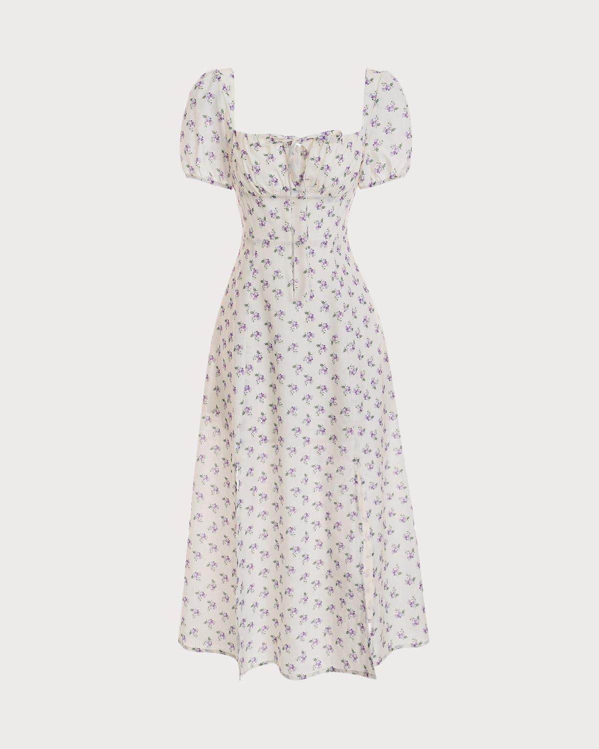 The Short Sleeve Floral Ruched Midi Dress Female Product Image