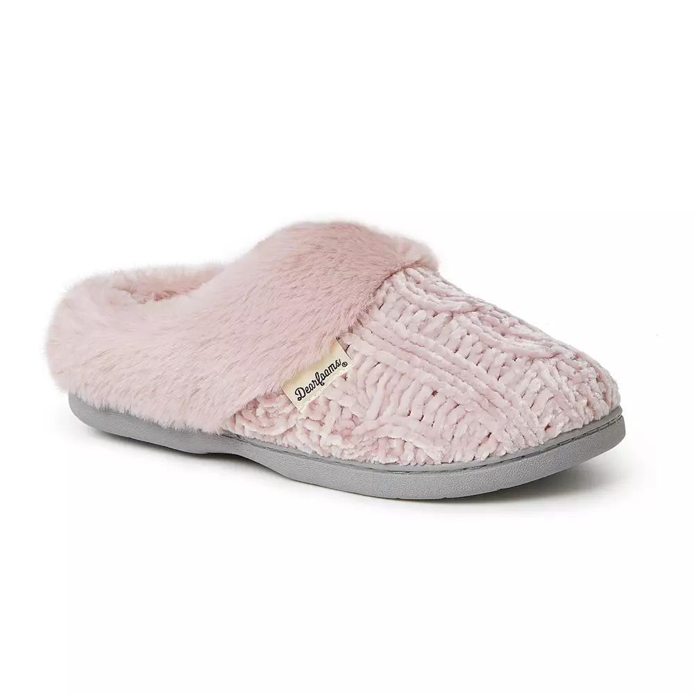 Dearfoams Claire Chenille Women's Clog Slippers, Size: XL, Sleet Product Image