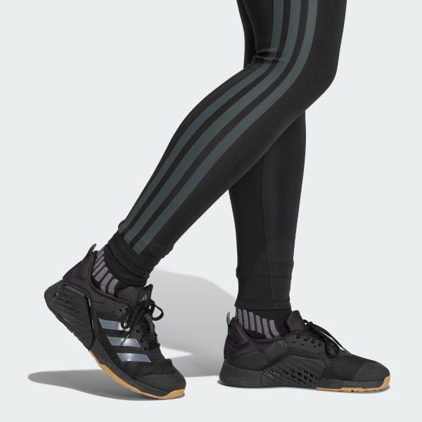 adidas Optime 3-Stripes Full-Length Leggings Black XS Womens Product Image