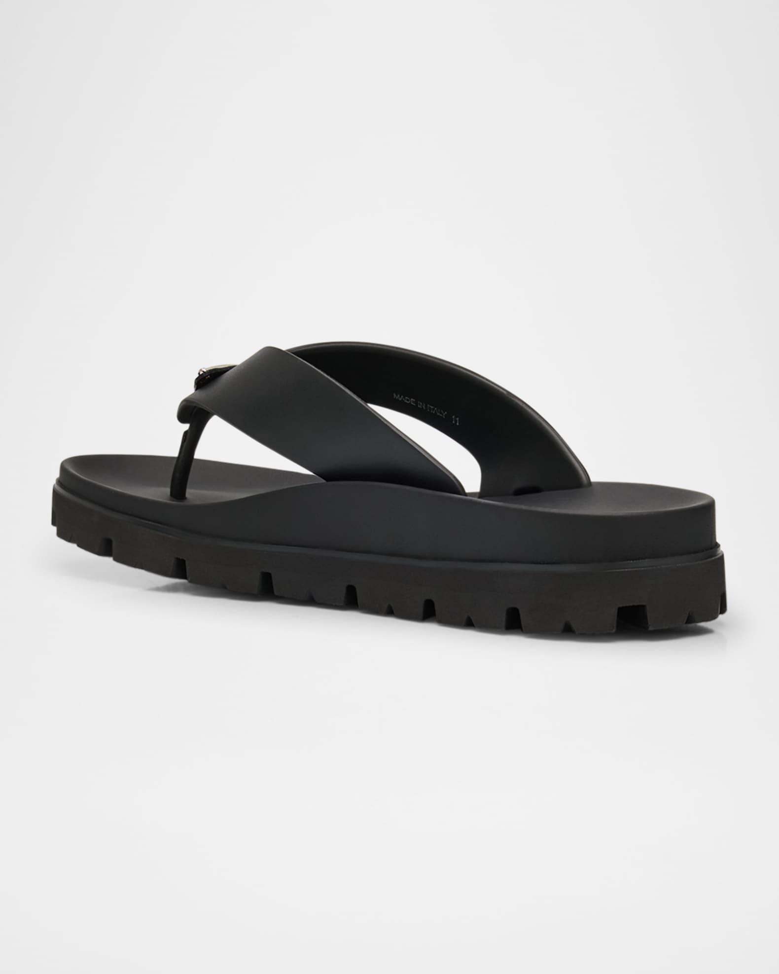 Men's Triangle Logo Thong Sandals  Product Image