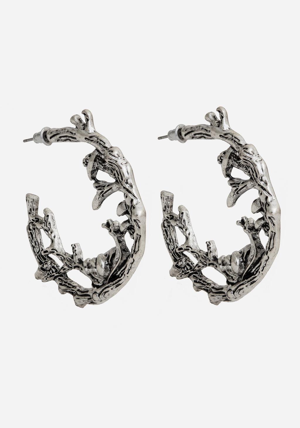 Zinnia Hoop Earring - Silver Product Image