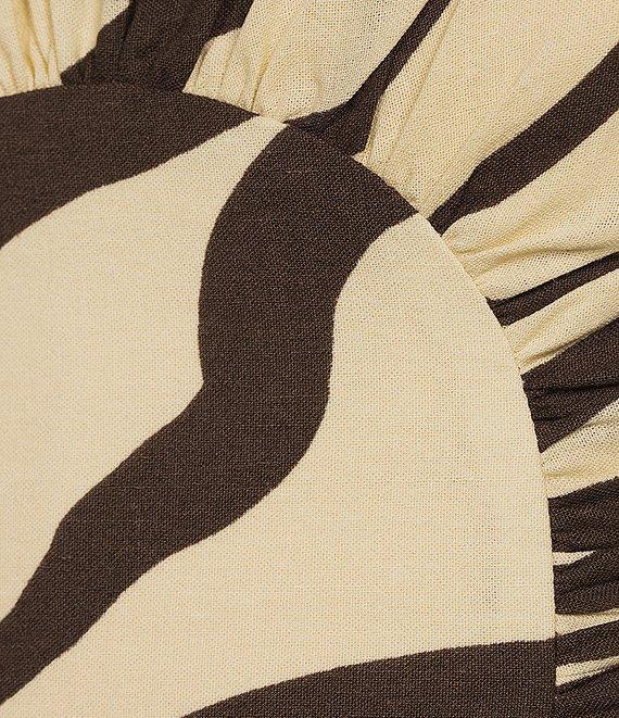 Antonio Melani x M.G. Style Somers Swirl Print Linen Blend Straw Trim Two Piece Set Product Image