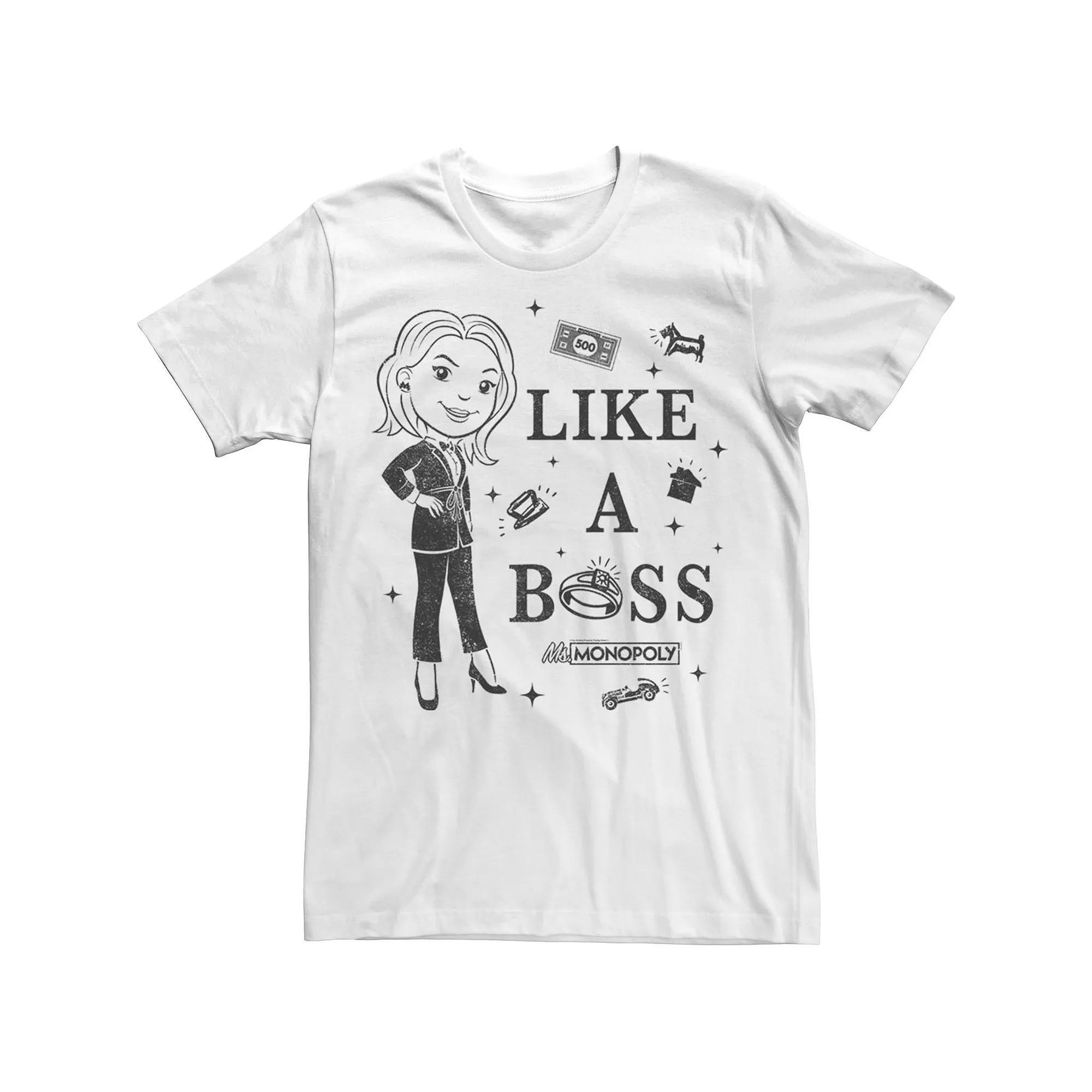 Men's Monopoly Ms. Monopoly Like A Boss Tee, Size: XL, Light Blue Grey Product Image
