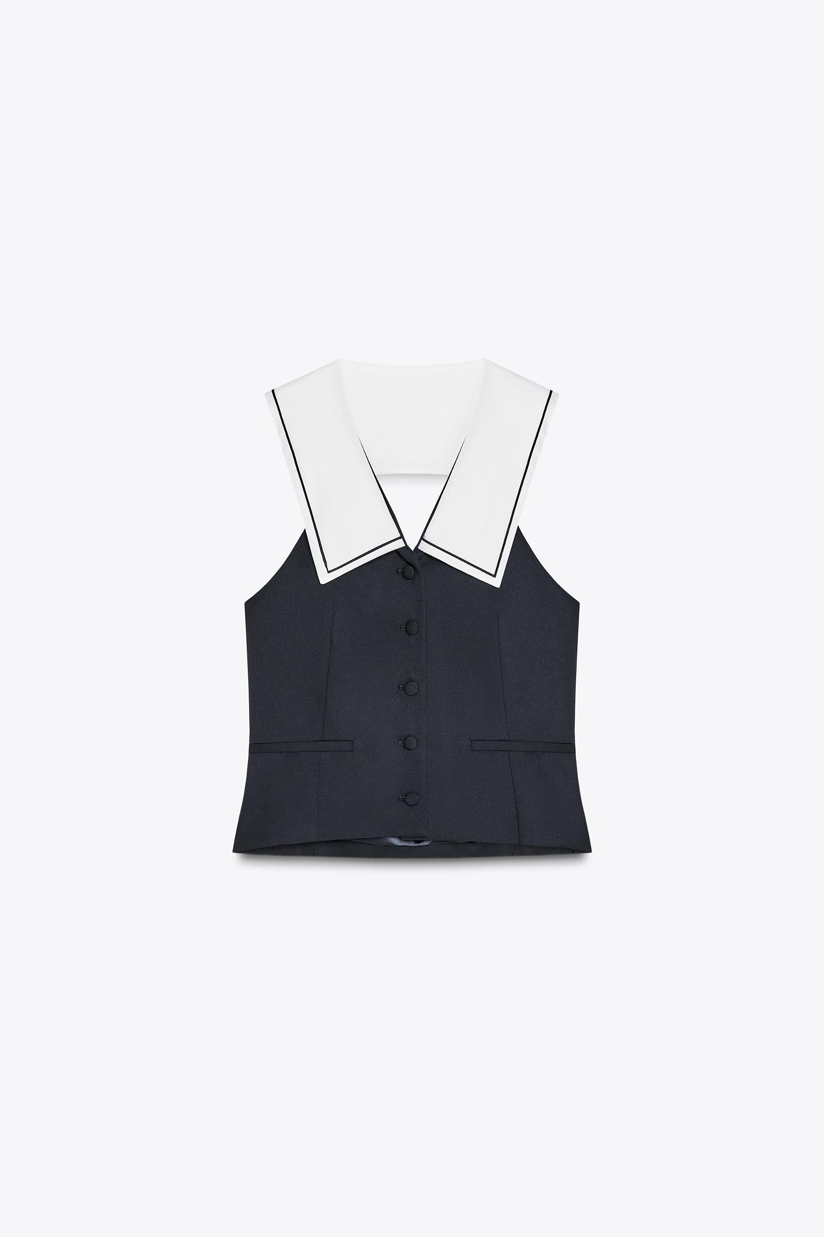 WELT DETAIL VEST TOP Product Image
