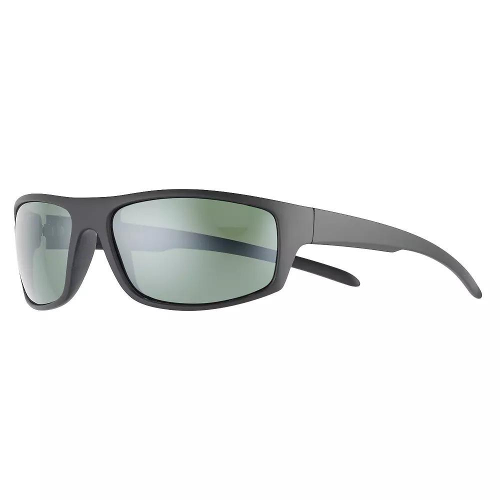 Men's Tek Gear® Black Framed Comfort Fit Polarized Wrap-Around Sunglasses Product Image