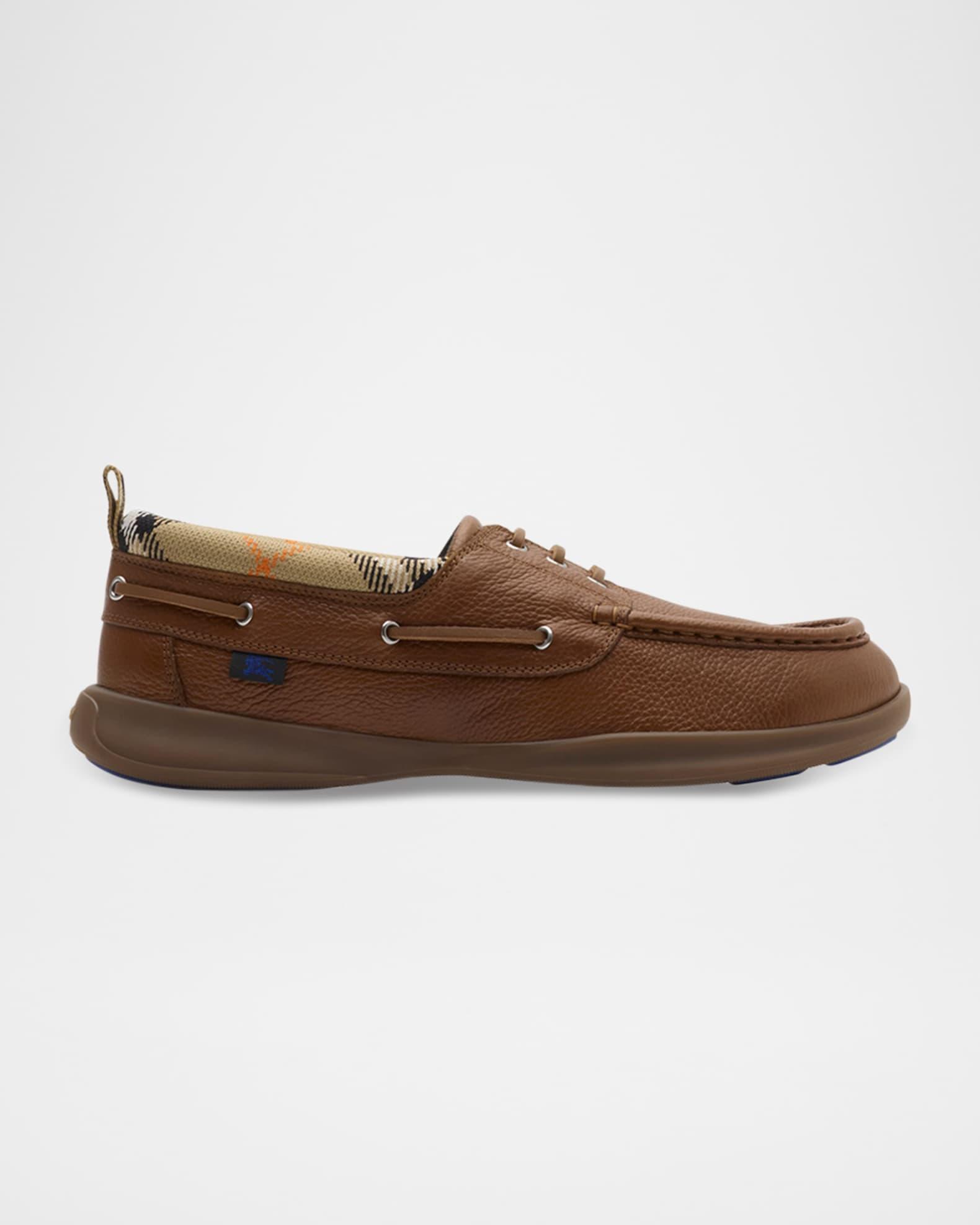 Mens Decker Leather Boat Shoes Product Image